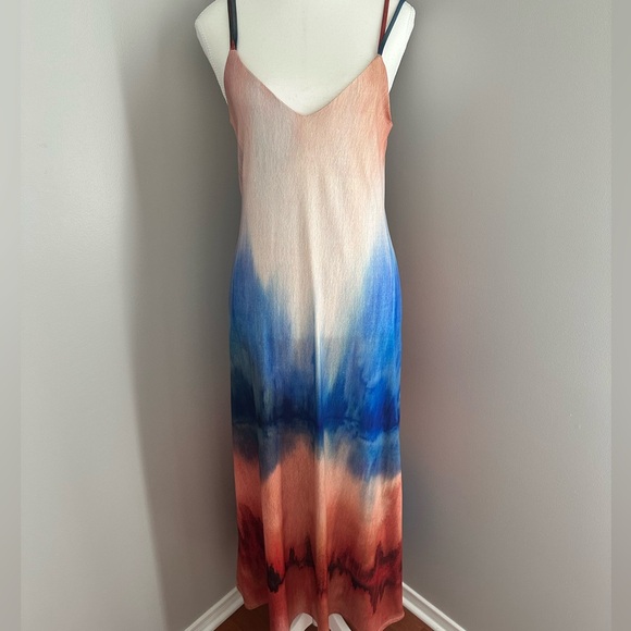 Zara NEW Watercolor Maxi Dress - Picture 2 of 6